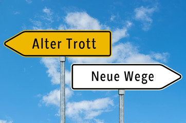 Fototapeta premium Alter Trott/Neue Wege