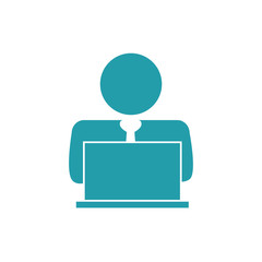 Businessman executive pictogram icon vector illustration graphic design