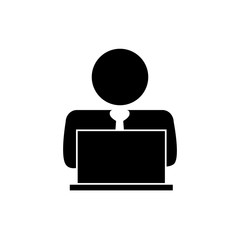 Businessman executive pictogram icon vector illustration graphic design