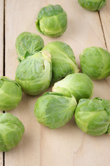 Fototapeta premium Organic raw brussels sprouts.
