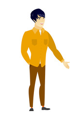 Asian businessman with hand in his pocket.