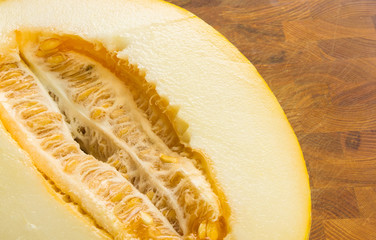 half of ripe juicy melon