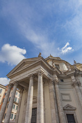 Fototapeta na wymiar Santa Maria in Montesanto church in Rome
