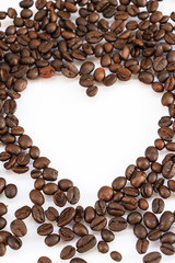 Coffee beans isolated on white background