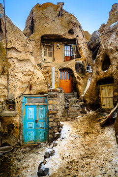Traditional homes in an old village of Kandovan in the northern Iran
