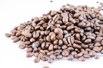 Coffee beans isolated on white background