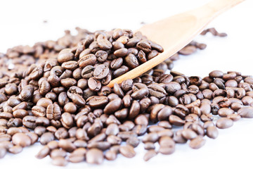 Coffee beans isolated on white background