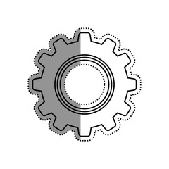Gear machinery piece icon vector illustration graphic design