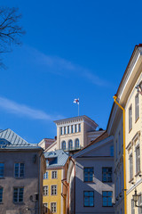 Finnish flag in Tallinn, Estonia