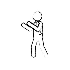 Businessman executive pictogram icon vector illustration graphic design