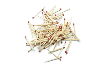 matches in bulk isolated on a white background