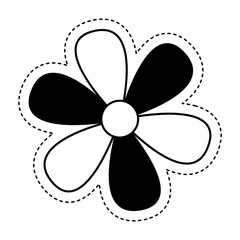 cute flower isolated icon vector illustration design