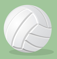 volleyball, white ball, vector realistic illustration