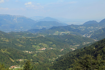 Fototapeta na wymiar wonderful breathtaking views of the valley and the mountains to
