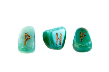Runes isolated on the white background.
