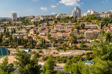 Fototapeta na wymiar Historic neighborhood Yemin Moshe in Jerusalem, Israel