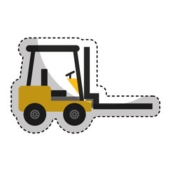 forklift machine logistic icon vector illustration design