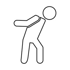 worker logistic silhouette icon vector illustration design