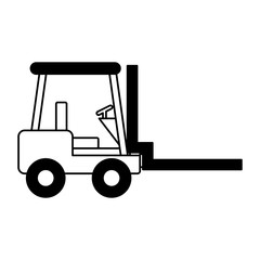 forklift machine logistic icon vector illustration design