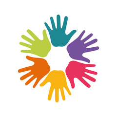 Human hand symbol icon vector illustration graphic design