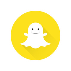 Ghost Flat Icon on the white background.