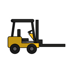 forklift machine logistic icon vector illustration design