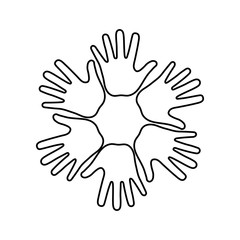 Human hand symbol icon vector illustration graphic design