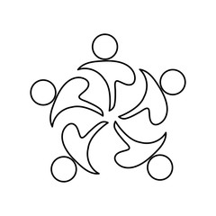 Abstract people symbol icon vector illustration graphic design