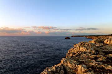 sunrise over the rocks