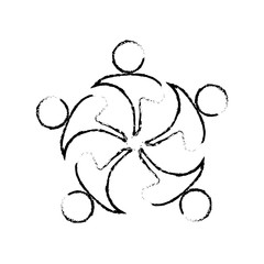 Abstract people symbol icon vector illustration graphic design