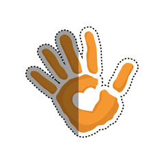 Human hand symbol icon vector illustration graphic design