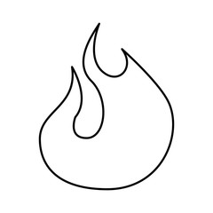 fire flame sign isolated icon vector illustration design