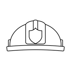 helmet firefighter isolated icon vector illustration design