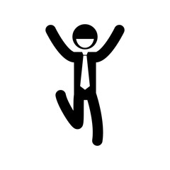 successful businessman pictogram icon vector illustration graphic design