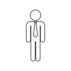 successful businessman pictogram icon vector illustration graphic design