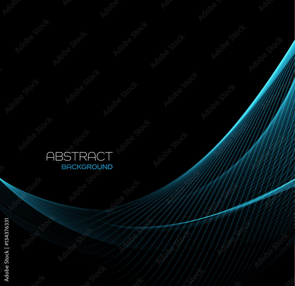 Poster Abstract color wave design element