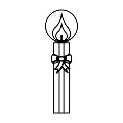 candle first communion icon vector illustration design