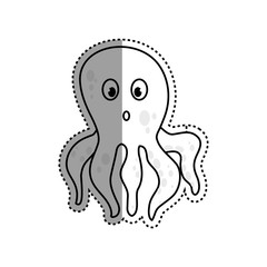 Octopus sea animal icon vector illustration graphic design