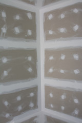 gypsum board ceiling of house at construction site