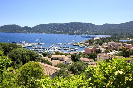 View To The Port Of Porto Vecchio, Corsica, France.