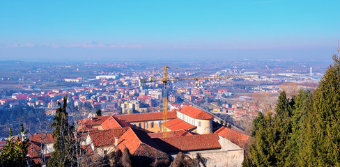 the historic center of Mondovi Italy