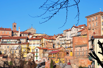 the historic center of Mondovi Italy