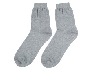 Socks made of cotton isolated on white background.