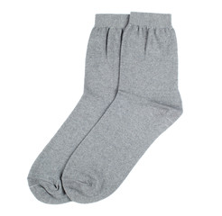 Socks made of cotton isolated on white background.