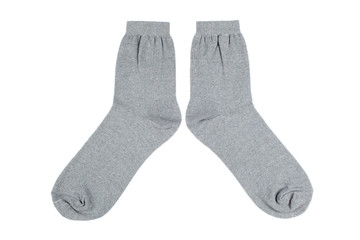 Socks made of cotton isolated on white background.