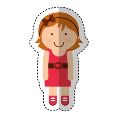 cute little girl character vector illustration design