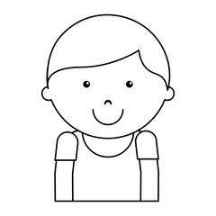 cute little boy character vector illustration design