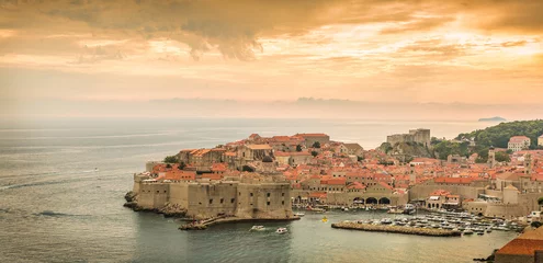 Foto op Canvas Panoramic landscape of Dubrovnik, historic city in Croatia. © pinkyone