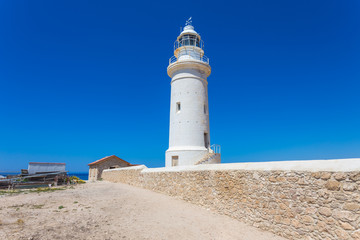 Fototapeta na wymiar Old lighthouse in Pafos, Cyprus