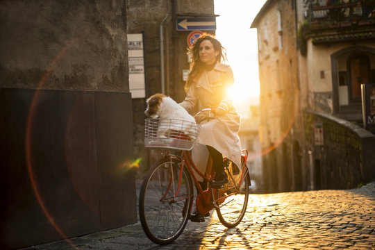 Business colleagues having a discussion while walking outside.